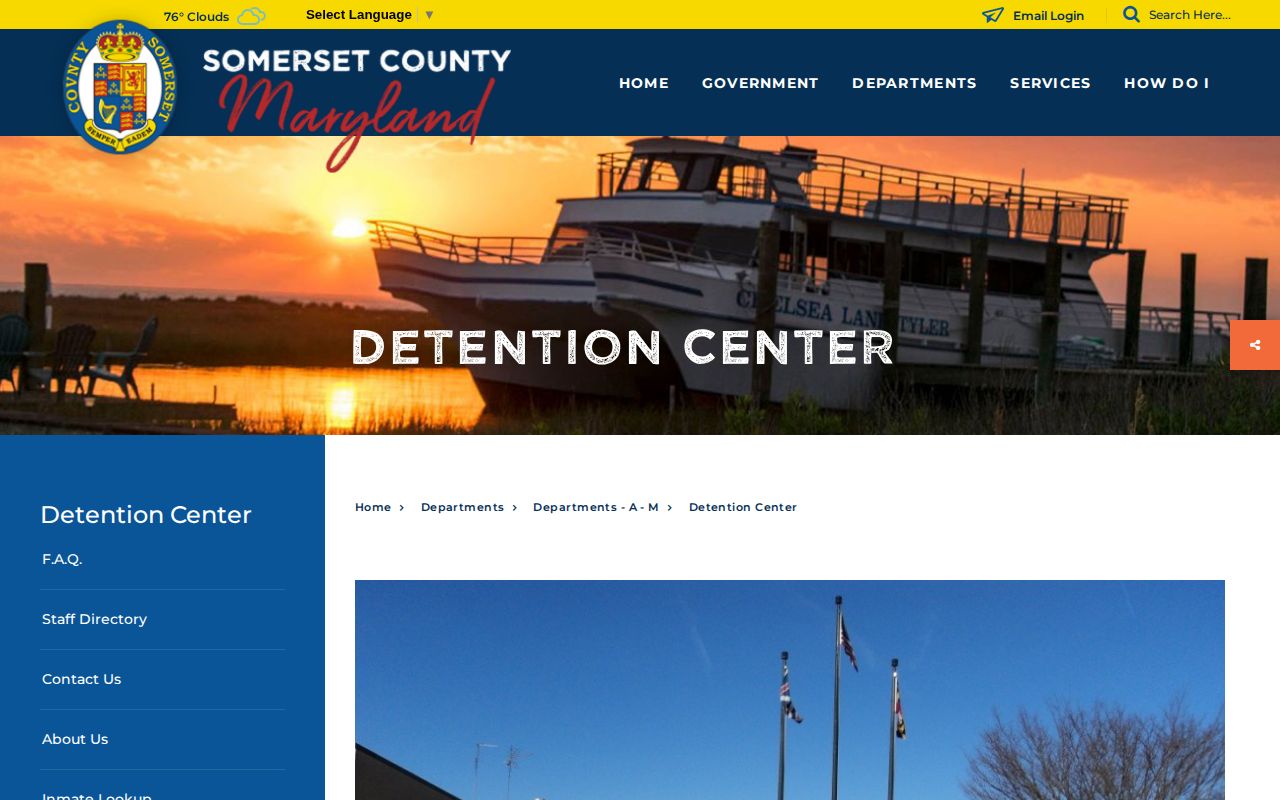 Somerset County Detention Center release records contact page